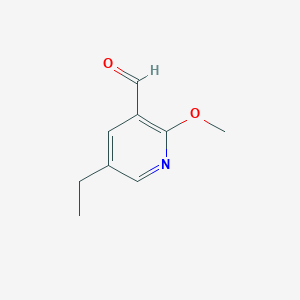 molecular formula C9H11NO2 B13881498 5-Ethyl-2-methoxypyridine-3-carbaldehyde 