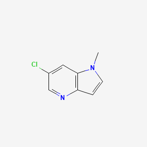 molecular formula C8H7ClN2 B1388150 6-chloro-1-methyl-1H-pyrrolo[3,2-b]pyridine CAS No. 1150618-33-9