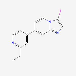 7-(2-Ethylpyridin-4-yl)-3-iodoimidazo[1,2-a]pyridine