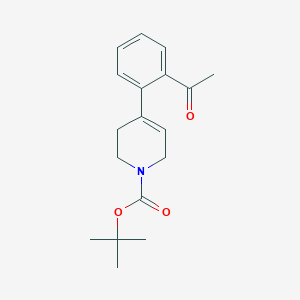 molecular formula C18H23NO3 B13881525 tert-butyl 4-(2-acetylphenyl)-3,6-dihydro-2H-pyridine-1-carboxylate 