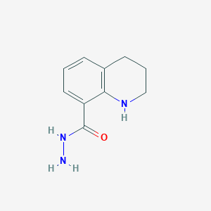 molecular formula C10H13N3O B13881548 1,2,3,4-Tetrahydroquinoline-8-carbohydrazide 