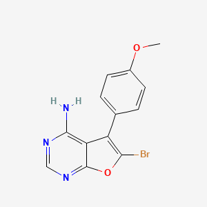 6-Bromo-5-(4-methoxyphenyl)furo[2,3-d]pyrimidin-4-amine