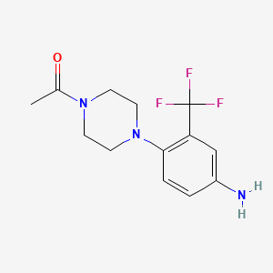 B1388158 1-[4-(4-Amino-2-trifluoromethylphenyl)piperazin-1-yl]ethanone CAS No. 914348-88-2