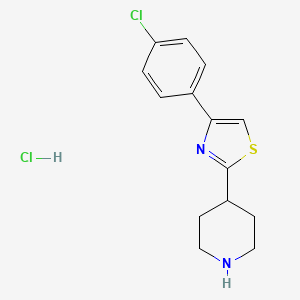 4-(4-Chlorophenyl)-2-piperidin-4-yl-1,3-thiazole;hydrochloride