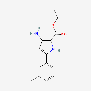 Ethyl 3-amino-5-(3-methylphenyl)-1H-pyrrole-2-carboxylate