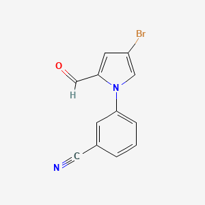 3-(4-Bromo-2-formylpyrrol-1-yl)benzonitrile