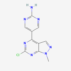 5-(6-Chloro-1-methylpyrazolo[3,4-d]pyrimidin-4-yl)pyrimidin-2-amine