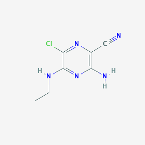 3-Amino-6-chloro-5-(ethylamino)pyrazine-2-carbonitrile