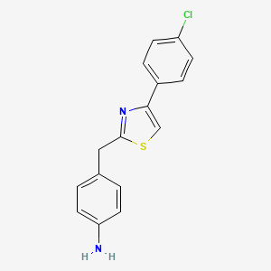 4-((4-(4-Chlorophenyl)-1,3-thiazol-2-yl)methyl)aniline