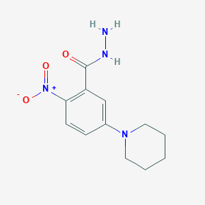 molecular formula C12H16N4O3 B1388174 2-Nitro-5-piperidinobenzenecarbohydrazide CAS No. 1147979-35-8