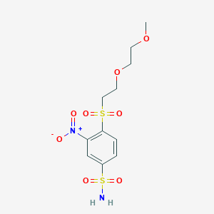 molecular formula C11H16N2O8S2 B13881760 4-[2-(2-Methoxyethoxy)ethylsulfonyl]-3-nitrobenzenesulfonamide 