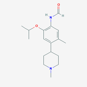 molecular formula C17H26N2O2 B13881761 N-[5-methyl-4-(1-methylpiperidin-4-yl)-2-propan-2-yloxyphenyl]formamide 