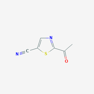 molecular formula C6H4N2OS B13881772 2-Acetylthiazole-5-carbonitrile 