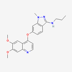 6-(6,7-dimethoxyquinolin-4-yloxy)-1-methyl-N-propyl-1H-indazol-3-amine