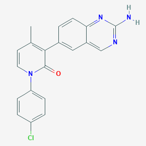 3-(2-aminoquinazolin-6-yl)-1-(4-chlorophenyl)-4-methylpyridin-2(1H)-one