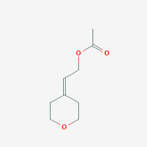 molecular formula C9H14O3 B13881833 2-(Tetrahydropyran-4-ylidene)ethyl acetate 