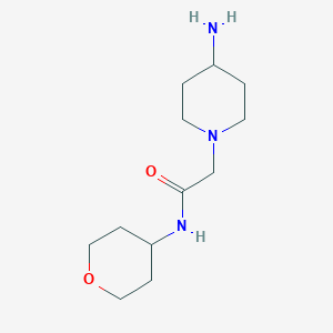 2-(4-aminopiperidin-1-yl)-N-(oxan-4-yl)acetamide