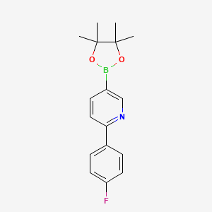 B1388187 2-(4-Fluorophenyl)-5-(4,4,5,5-tetramethyl-1,3,2-dioxaborolan-2-yl)pyridine CAS No. 1073354-81-0
