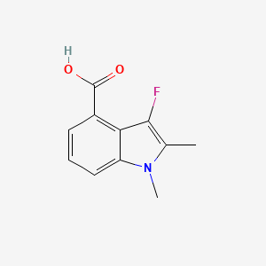 3-Fluoro-1,2-dimethylindole-4-carboxylic acid