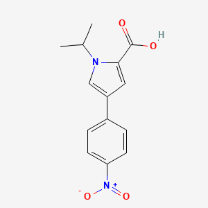 molecular formula C14H14N2O4 B13881890 4-(4-Nitrophenyl)-1-propan-2-ylpyrrole-2-carboxylic acid 