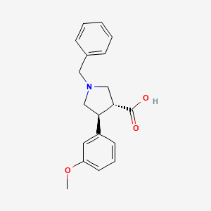 B1388191 Trans-1-benzyl-4-(3-methoxyphenyl)pyrrolidine-3-carboxylic acid CAS No. 939757-61-6