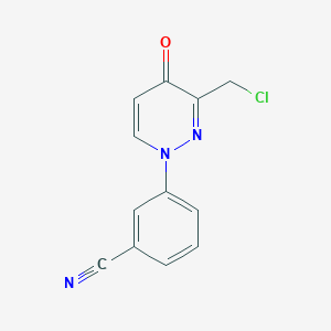 3-[3-(chloromethyl)-4-oxopyridazin-1(4H)-yl]benzonitrile