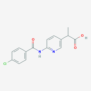 2-(6-(4-Chlorobenzamido)pyridin-3-yl)propanoic acid