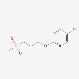 molecular formula C9H12BrNO3S B13881924 5-Bromo-2-(3-methylsulfonylpropoxy)pyridine 