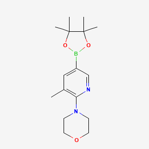 molecular formula C16H25BN2O3 B1388194 4-(3-Methyl-5-(4,4,5,5-tetramethyl-1,3,2-dioxaborolan-2-yl)pyridin-2-yl)morpholine CAS No. 1073372-03-8