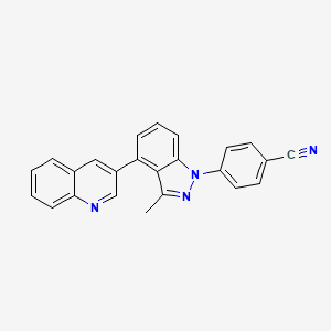 4-(3-Methyl-4-quinolin-3-ylindazol-1-yl)benzonitrile