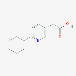 molecular formula C13H17NO2 B13881969 2-(6-Cyclohexylpyridin-3-yl)acetic acid 