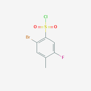 molecular formula C7H5BrClFO2S B1388197 2-Bromo-5-fluoro-4-methylbenzenesulfonyl chloride CAS No. 874801-51-1