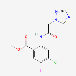 Methyl 4-chloro-5-iodo-2-[[2-(1,2,4-triazol-1-yl)acetyl]amino]benzoate