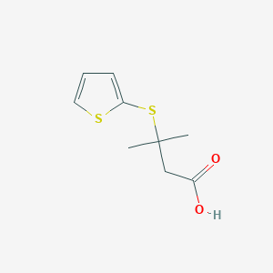 molecular formula C9H12O2S2 B13881987 3-Methyl-3-(2-thienylsulfanyl)butanoic acid CAS No. 111190-17-1