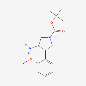 Tert-butyl 3-amino-4-(2-methoxyphenyl)pyrrolidine-1-carboxylate