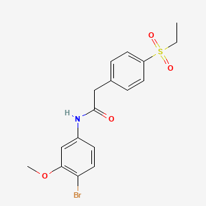 N-(4-bromo-3-methoxyphenyl)-2-(4-ethylsulfonylphenyl)acetamide