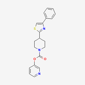 Pyridin-3-yl 4-(4-phenyl-1,3-thiazol-2-yl)piperidine-1-carboxylate