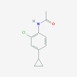 molecular formula C11H12ClNO B13882048 N-(2-chloro-4-cyclopropylphenyl)acetamide 