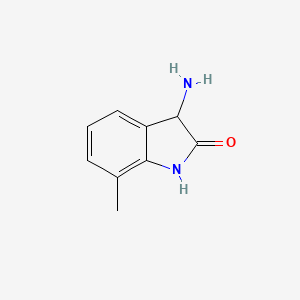 molecular formula C9H10N2O B1388206 3-Amino-7-methyl-1,3-dihydro-2H-indol-2-one CAS No. 1103265-45-7