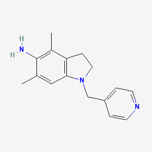 4,6-Dimethyl-1-(pyridin-4-ylmethyl)-2,3-dihydroindol-5-amine