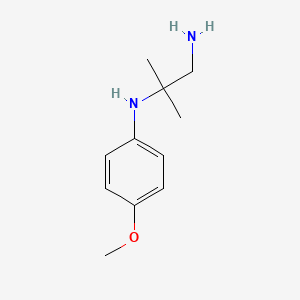 molecular formula C11H18N2O B13882083 2-N-(4-methoxyphenyl)-2-methylpropane-1,2-diamine 