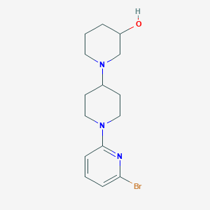 molecular formula C15H22BrN3O B13882087 1-(1-(6-Bromopyridin-2-yl)piperidin-4-yl)piperidin-3-ol 