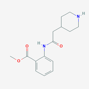 molecular formula C15H20N2O3 B13882102 Methyl 2-[(4-piperidinylacetyl)amino]benzoate 