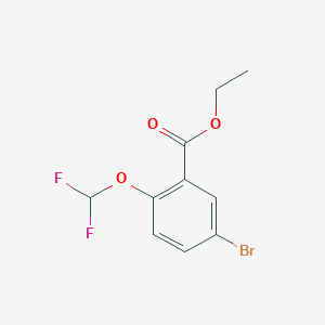 molecular formula C10H9BrF2O3 B1388211 Ethyl 5-bromo-2-(difluoromethoxy)benzoate CAS No. 773135-60-7