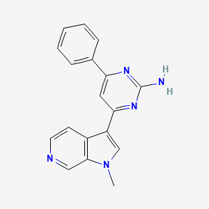 4-(1-Methylpyrrolo[2,3-c]pyridin-3-yl)-6-phenylpyrimidin-2-amine