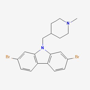 2,7-Dibromo-9-[(1-methylpiperidin-4-yl)methyl]carbazole