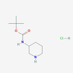 molecular formula C10H21ClN2O2 B1388216 tert-Butyl piperidin-3-ylcarbamate hydrochloride CAS No. 1159823-00-3