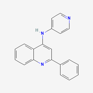 molecular formula C20H15N3 B13882160 2-phenyl-N-pyridin-4-ylquinolin-4-amine 