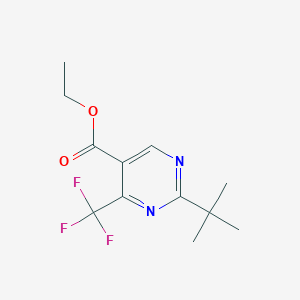 Ethyl 2-tert-butyl-4-(trifluoromethyl)pyrimidine-5-carboxylate