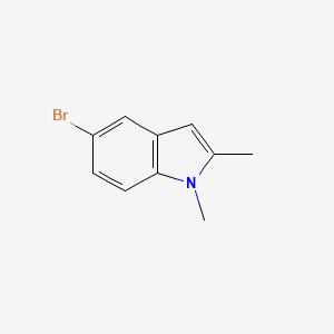 molecular formula C10H10BrN B13882175 1,2-Dimethyl-5-bromoindole 